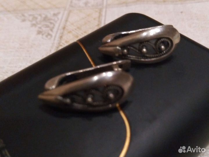 Серьги серебро