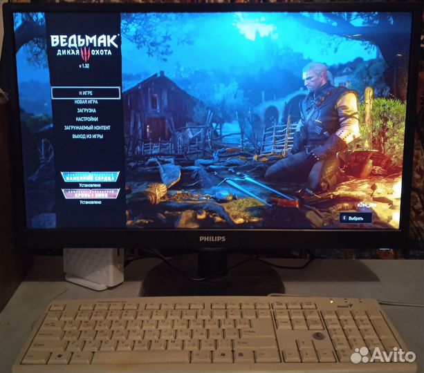 Игровой компьютер в хорошем состоянии