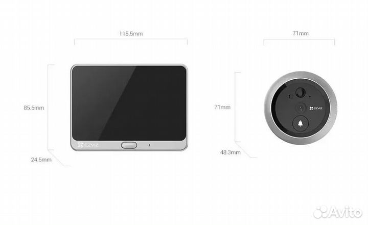 Дверной Full HD видеоглазок Ezviz CS-DP2C