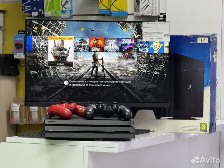 Sony PlayStation 4 Pro 1Tb много игр 2 геймпада