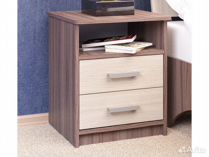 Тумба прикроватная тп-2-3 с ящиками и нишей