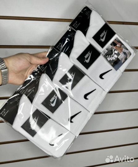 Носки Nike высокие белые