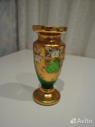 Вазочка, богемское стекло