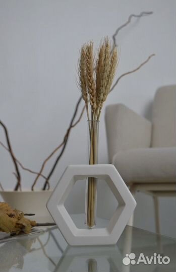 Ваза с колбой для сухоцветов