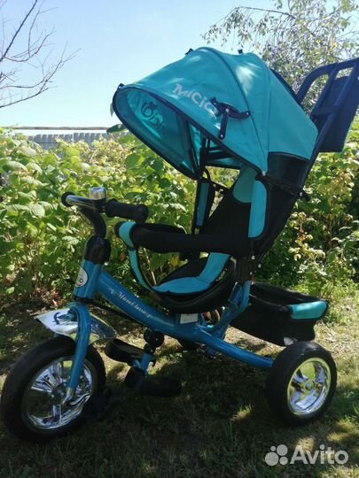 Детский трехколесный велосипед коляска