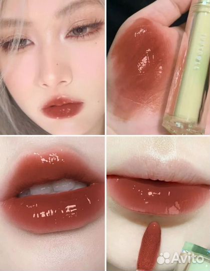 Стойкий глянцевый блеск тинт для губ