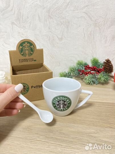 Кружка starbucks с ложкой