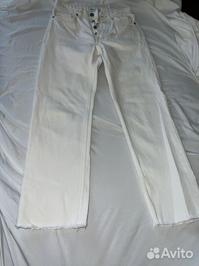 Белые джинсы zara 34