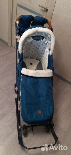 Санки-коляска Nika - Ника Детям 7-8K, Синий