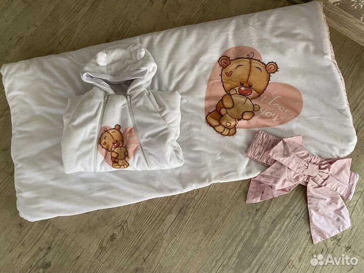 Одеяло и комбинезон на выписку