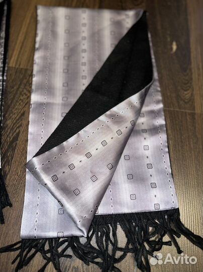 Мужской шарф шелк и шерсть