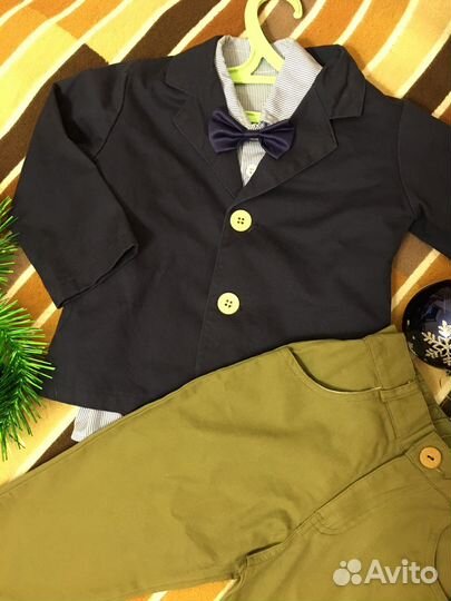 Пиджак, брюки,рубашка и бабочка