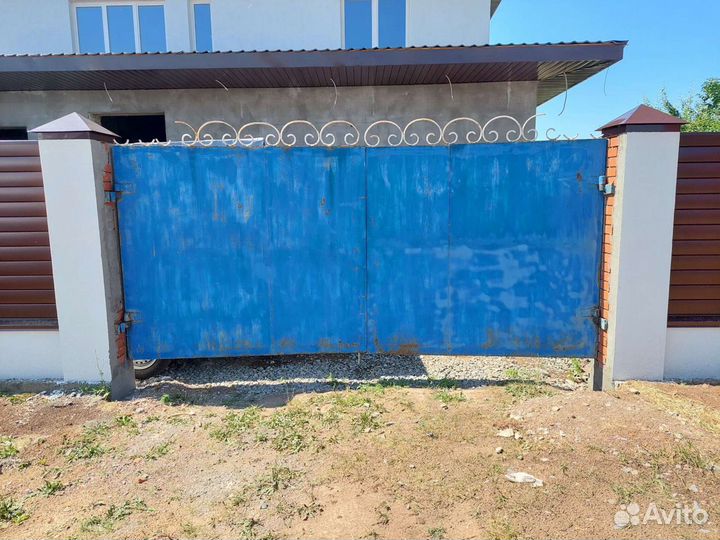 Ворота с калиткой бу