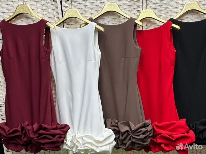 Платье мини с воланами Zara