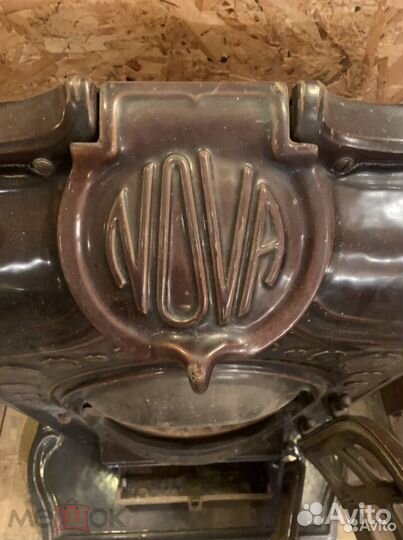 Антикварная чугунная печь камин 19 век