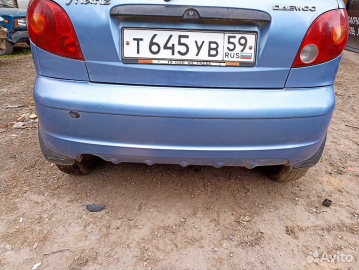 Бампер задний дэу матиз