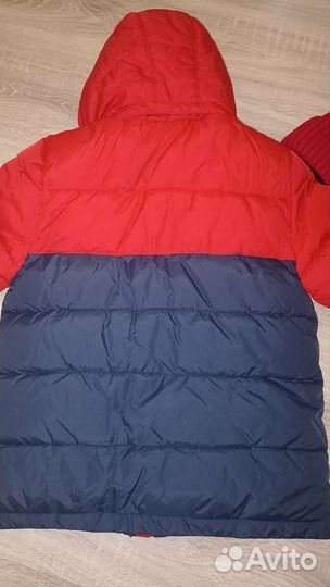 Пуховик H&M р.140 и шапка