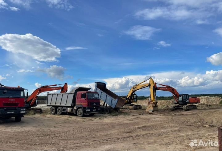 Доставка песка от 100 м3, свой карьер с ндс