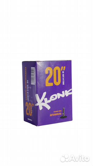 Камера для велосипеда 20х1,9-2,125 AV Klonk автони