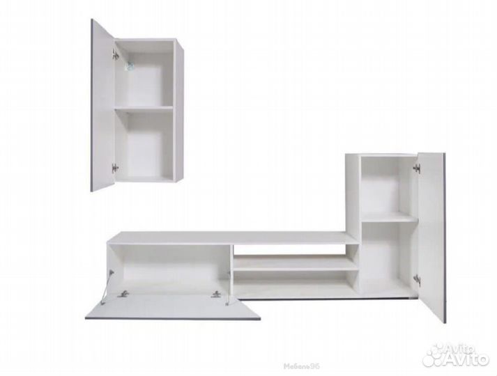 Стенка Прага 6 диамант серый/софт графит