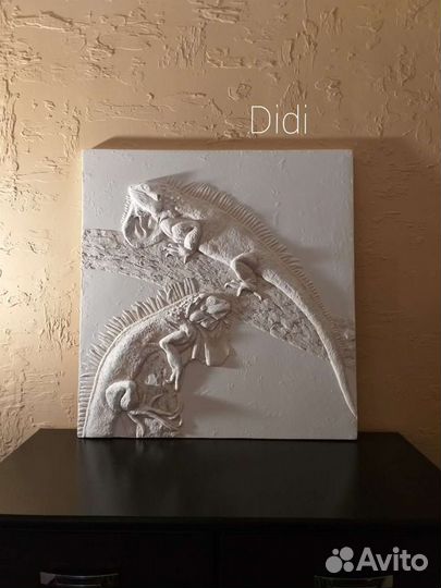 Панно барельеф Игуаны