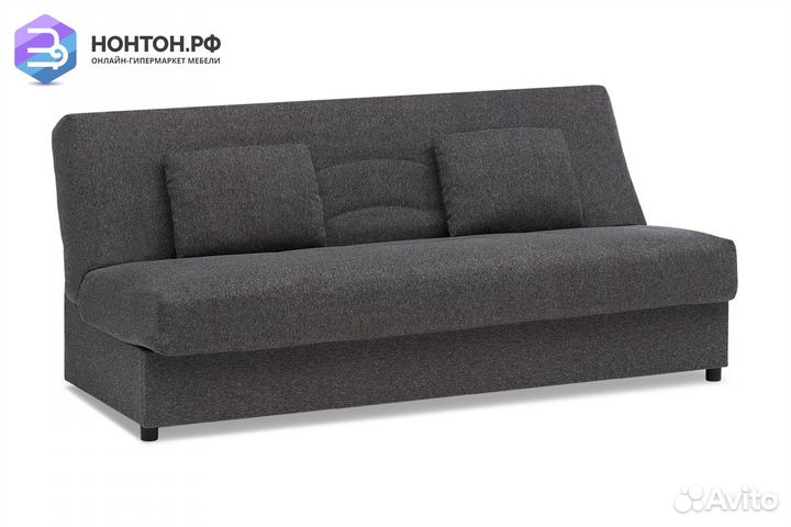 Диван книжка Ручеек рогожка серая