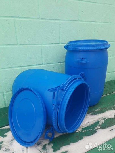 Барабан 42 литра с крышкой и хомутом