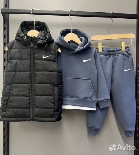 Костюм тройка на флисе Nike 92/122