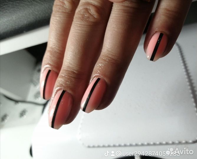 Маникюр с укреплением, наращивание и педикюр