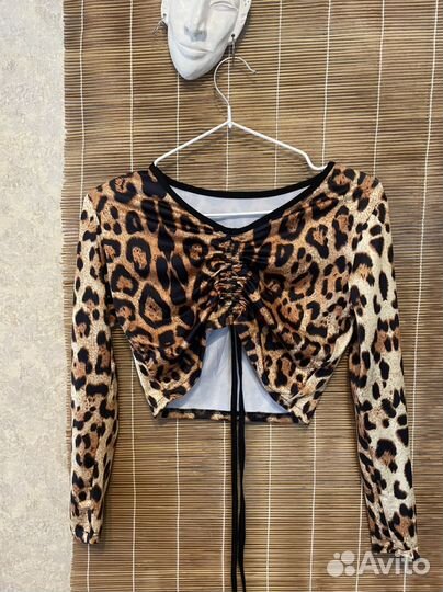 Топ y2k леопардовый