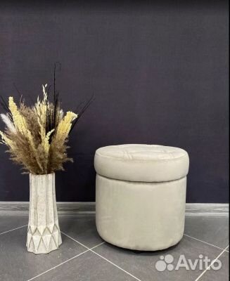 Пуфик Ил мягкий, evita 20 серо-бежевый