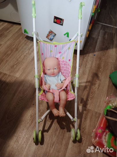 Коляска+пупсик музыкальный