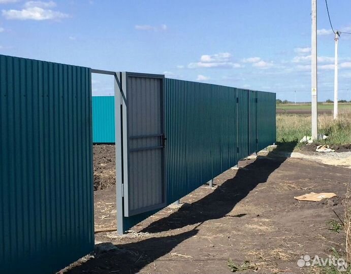 Забор из профнастила под ключ