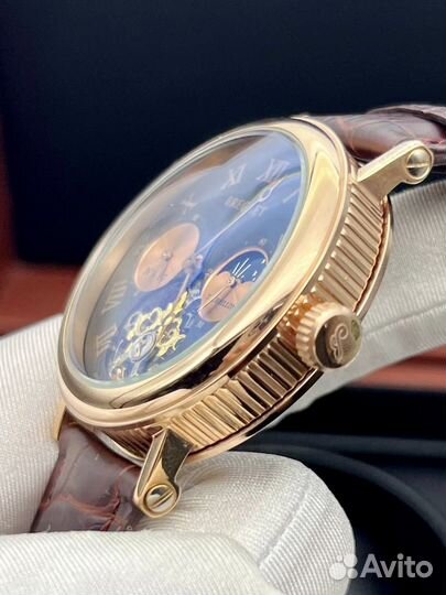 Механические часы Breguet коричневый ремешок