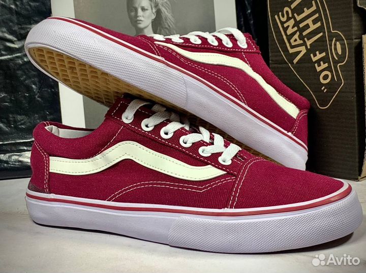 Кеды vans красные