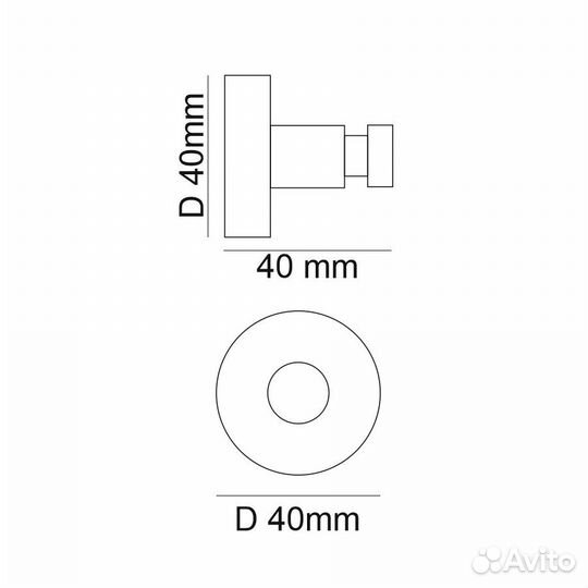 Крючок для ванной Webert Rimini RI510401010