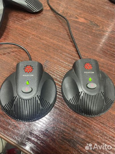Polycom SoundStation2 конференц телефон и 2 микро
