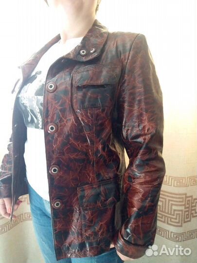 Пиджак кожаный