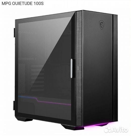 Корпус MSI MPG quietude 100S Miditower Без бп Чёрн