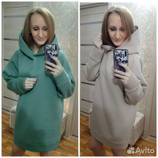 Платье-толстовка, худи оверсайз (новое)