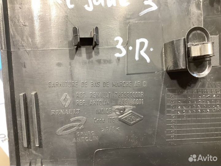 Накладка порога (внутренняя) задняя правая Renault