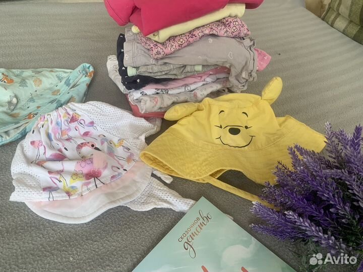 Летняя одежда для девочки 68 74 пакетом