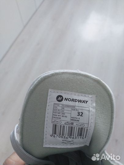 Коньки детские nordway размер 32