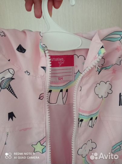 Куртка ветровка для девочки 110 осень веснв