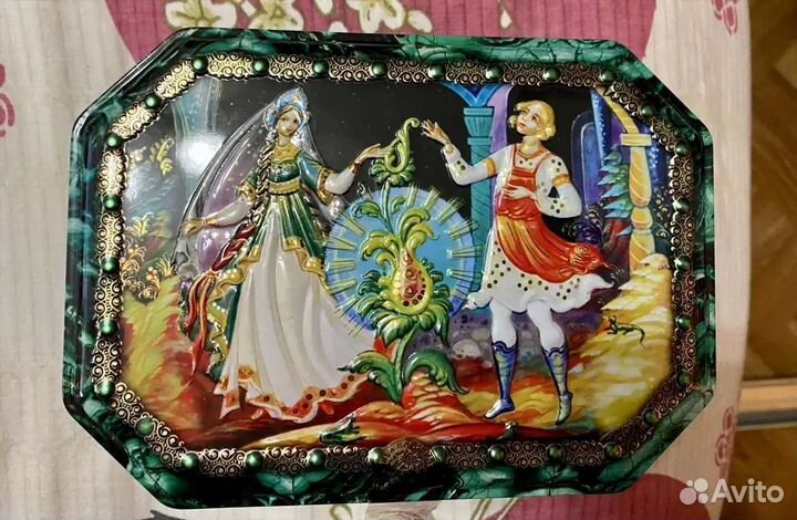 Сувенир шкатулка (Малахитовая)