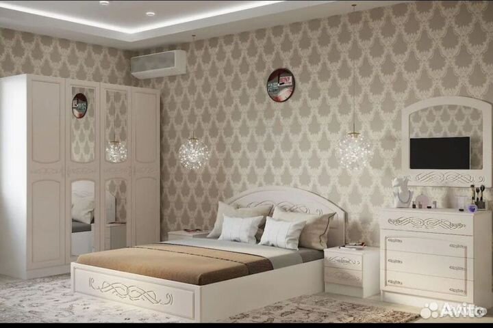 Кровать Венера 160х200 жемчуг