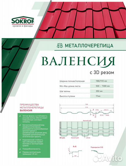 Металлочерепица Валенсия новинка