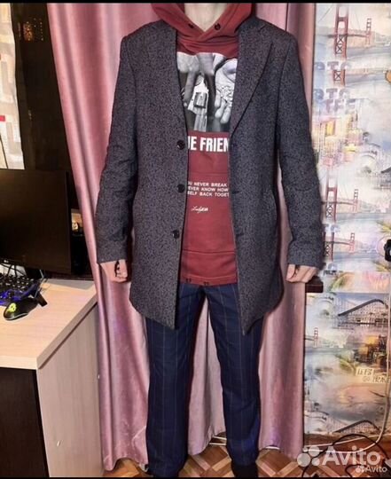 Мужской костюм пальто и брюки
