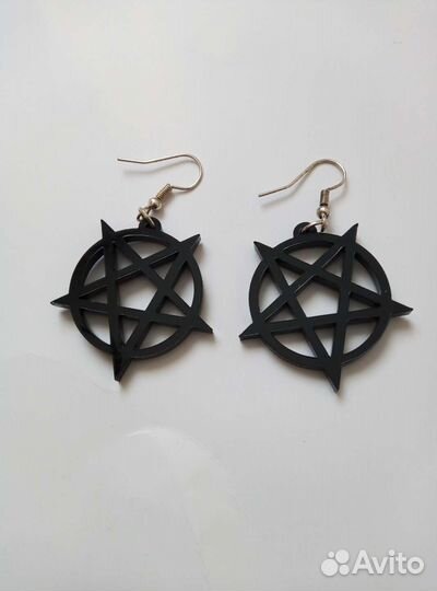Серьги пентаграмма
