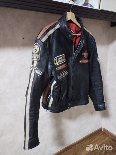 Мотокуртка кожаная мужская 48 50
